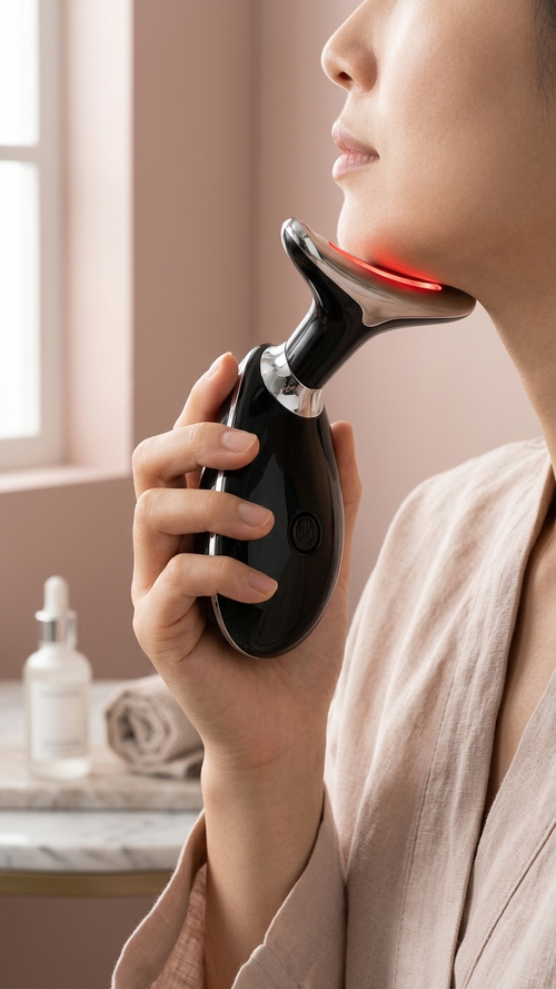 Masajeador Facial 3 en 1 Portátil y Recargable — Limpieza, Tonificación y Masaje Antiedad