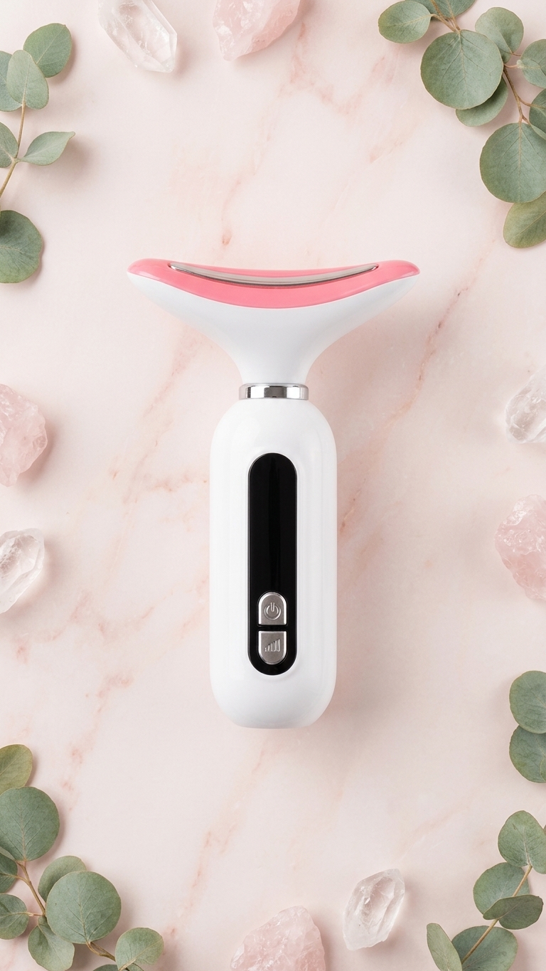 Masajeador Facial y Cuello — Terapia de Luz Roja para Piel Firme