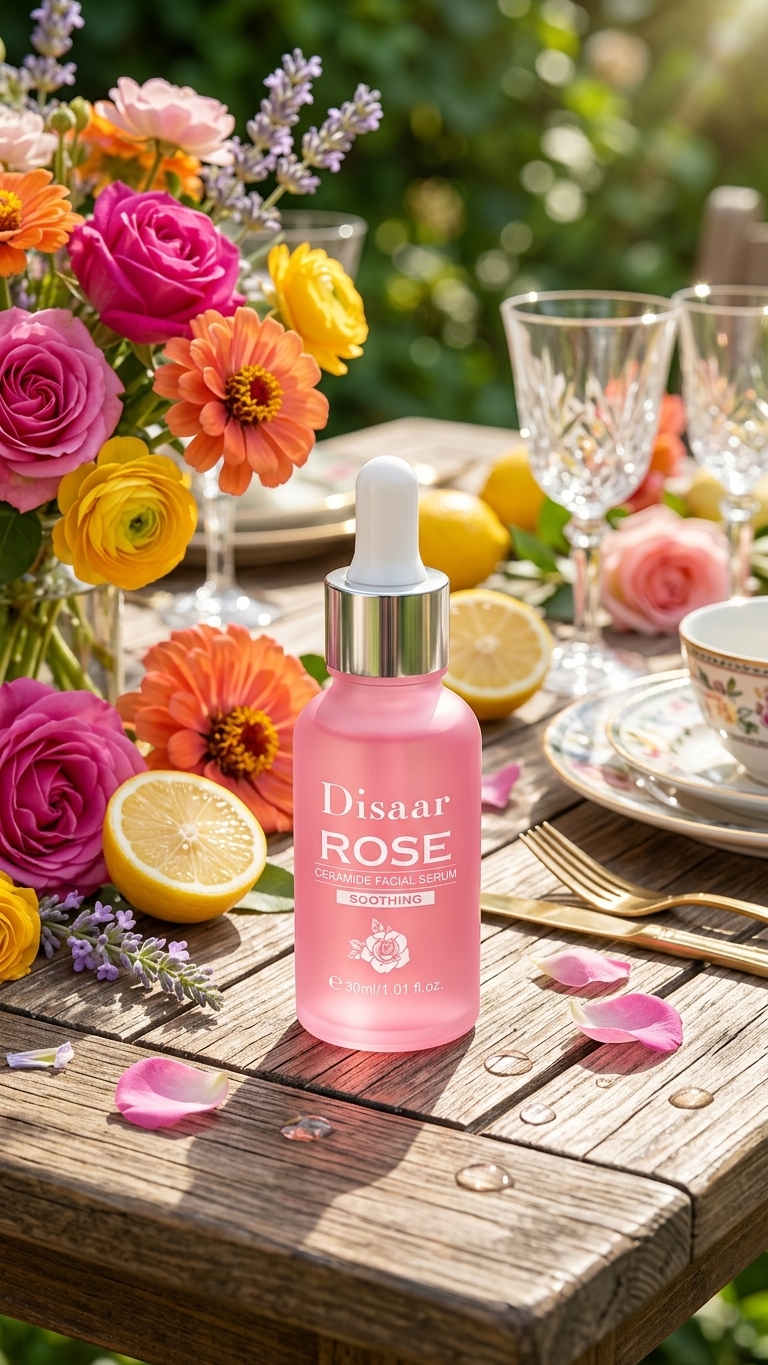Sérum de Rosas con Ácido Hialurónico — Hidratación y Luminosidad